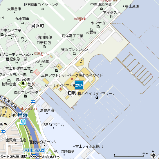 三井アウトレットパーク横浜ベイサイドカードデスク付近の地図